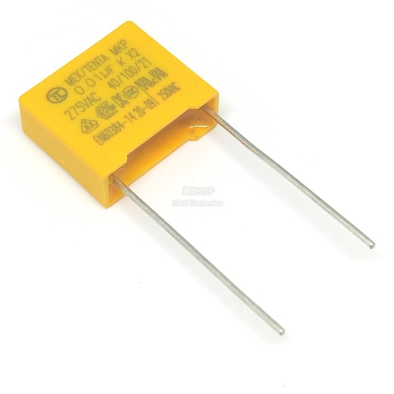 275V103K ตัวเก็บประจุความปลอดภัย X2 0.01 UF 10 มม.Pitch X2 275V103 P = 10 มม.