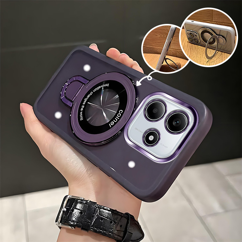 สําหรับ Redmi note 14 Pro Plus 14S 5G 4G POCO X7 5G เคสโทรศัพท์ U Shield Bracket นุ่มฝาครอบเลนส์รวมทุกอย่างสีใหม่สีม่วงกันกระแทกเคสโทรศัพท์ QWERTA