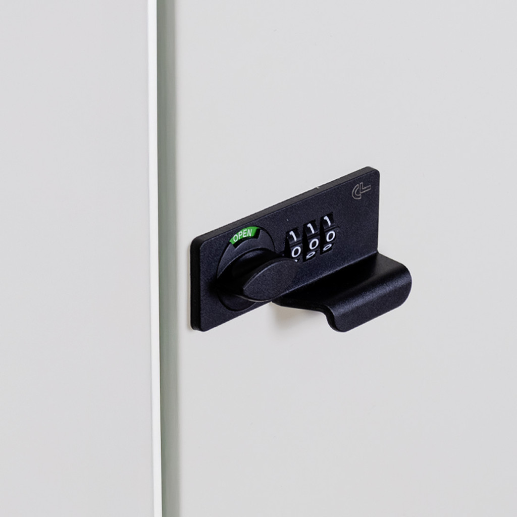 [จัดส่งพร้อมติดตั้งฟรี] KIOSK ตู้รองเท้าเหล็ก 8 แผ่นชั้นปรับได้ กันสนิม กุญแจ/รหัส  **มีใบกำกับภาษี** - รูปที่ 6