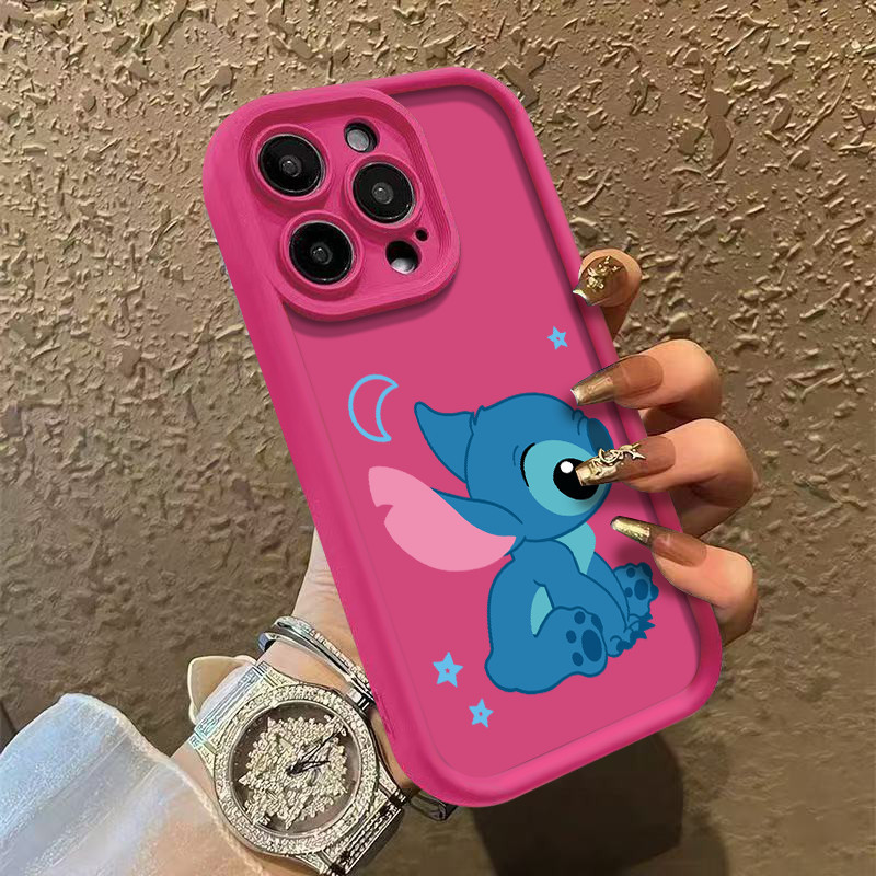 W77I Stitchการ์ตูนIns Apple iPhone 14 PRO MAXเคสโทรศัพท์อะนิเมะ 15 Shock-Resistantซิลิโคนหนา 16 Pro 