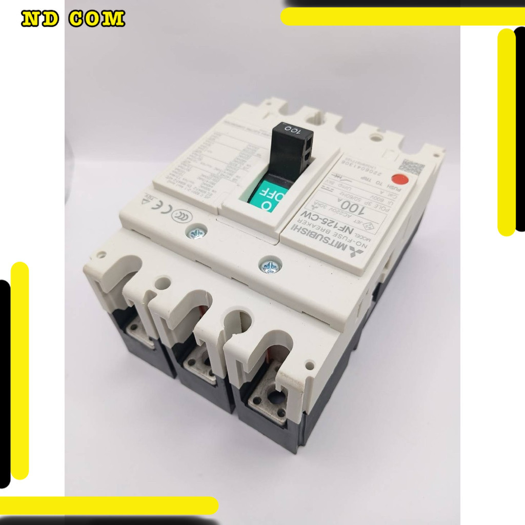 สุดคุ้ม! ยี่ห้อใหม่ Mitsubishi Circuit Breaker NF125-CW SW HW 3P50A63A80A100A125A Air Switch