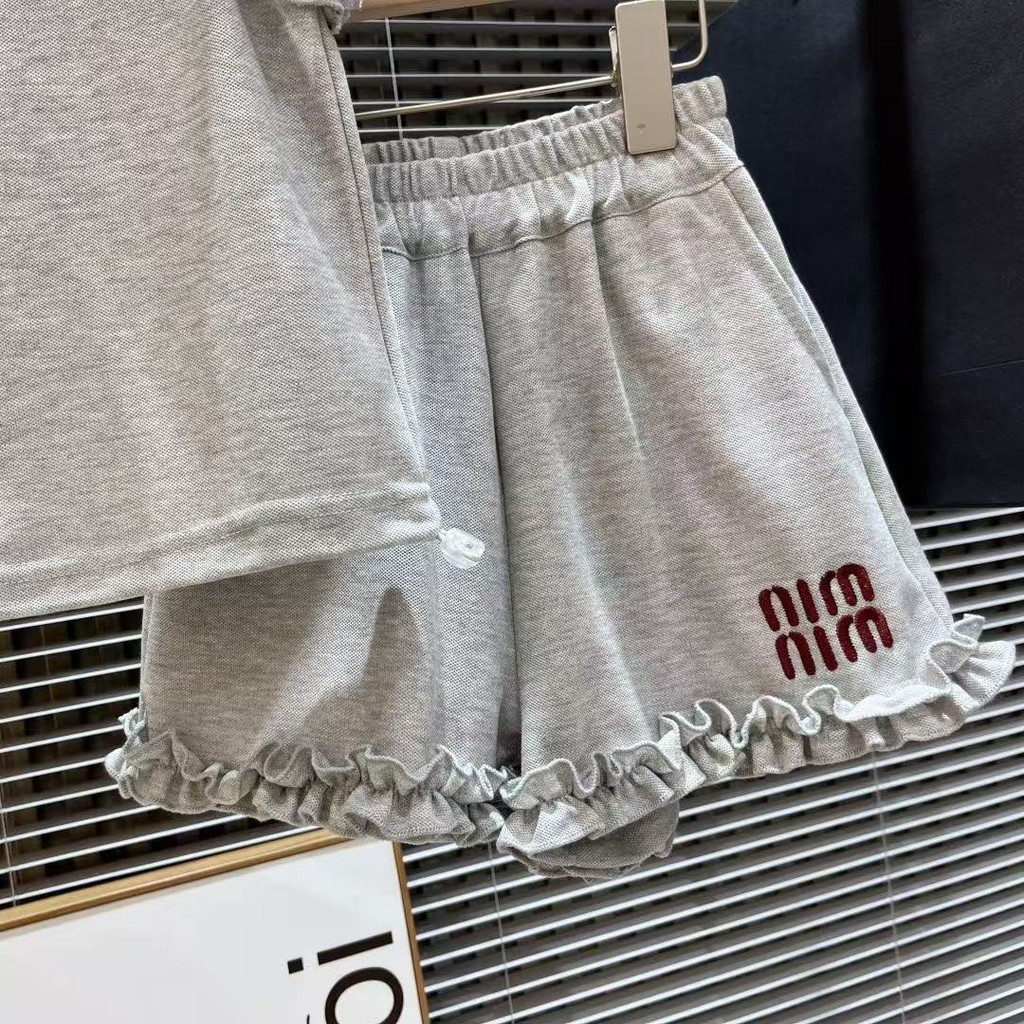 UMII KIDS เสื้อยืด แขนกุด ขาสั้น ชุดเซ็ท ชุดผู้หญิง fashion เสื้อโปโล เด็กผู้หญิง ลําลอง ชุด - รูปที่ 7