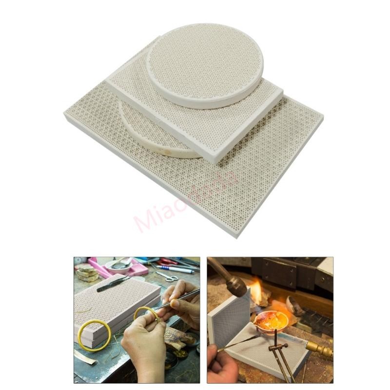 MDD รังผึ้ง Soldering Board เซรามิคแผ่นเชื่อมแผงเครื่องประดับ Solder Block ทําเครื่องมือสี่เหลี่ยมผืนผ้ารอบ Welded Bric