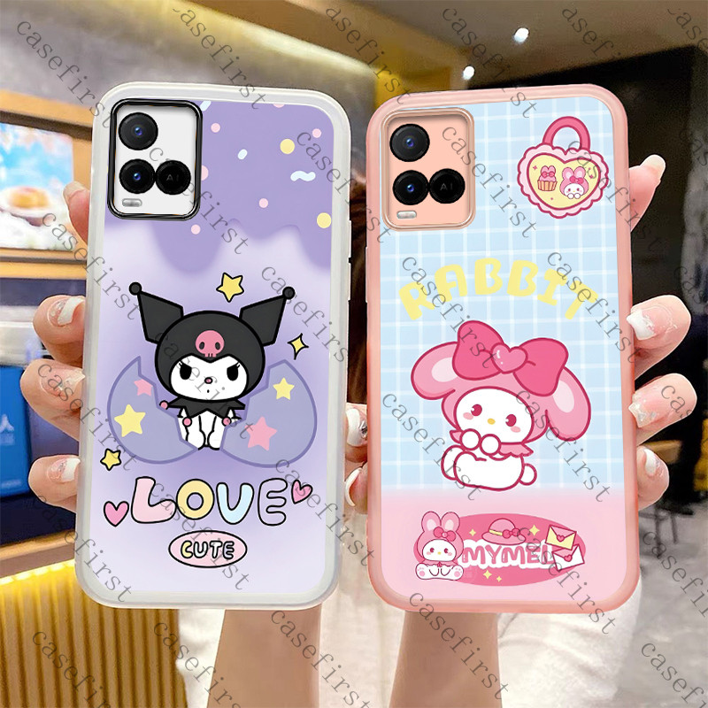 เคส vivo y21 vivo y21s y21t y33s y33t เคสโทรศัพท์พร้อมฟิล์มกันรอยเลนส์ การ์ตูนน่ารัก