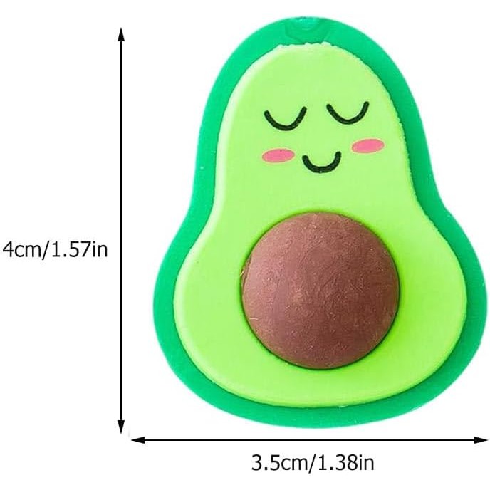 NUOBESTY 18 ชิ้นการ์ตูน Avocado ยางลบสําหรับเด็ก - เครื่องเขียน Kawaii น่ารักสําหรับโรงเรียน, ยางลบด