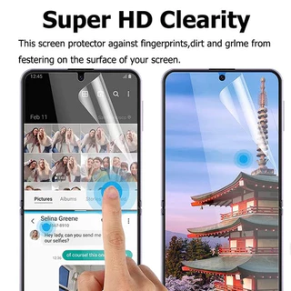 SAMSUNG เหมาะสําหรับSamsung Galaxy Z Flip7 Flip6 Flip5 Flip4 HD Clear Softคลุมทั้งหมดAnti-Scratchป้องกันหน้าจอสําหรับZ Flip7 6 5 4 3 1 2 5Gยืดหยุ่นด้านหน้ากลับHydrogelฟิล์ม