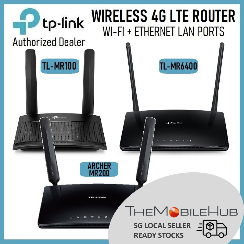 TPLink TLMR100 MR6400 Archer MR200 Dual Band 4G LTE เราเตอร์ซิมการ์ดเราเตอร์ข้อมูล WiFi อินเทอร์เน็ต