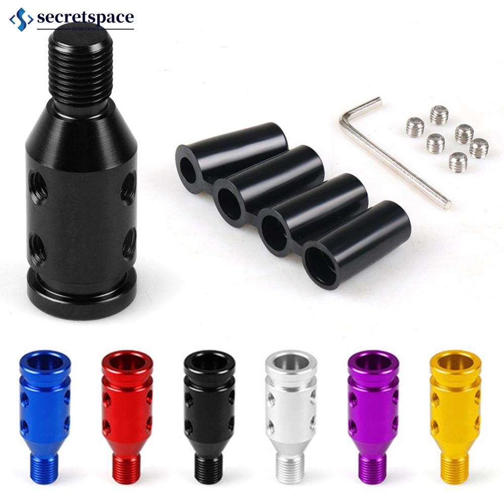 SECRETSPACE Universal รถเกียร์ธรรมดาเกียร์ Shift Knob อะแดปเตอร์อลูมิเนียมสําหรับ M12x1.25 ด้าย J9N4