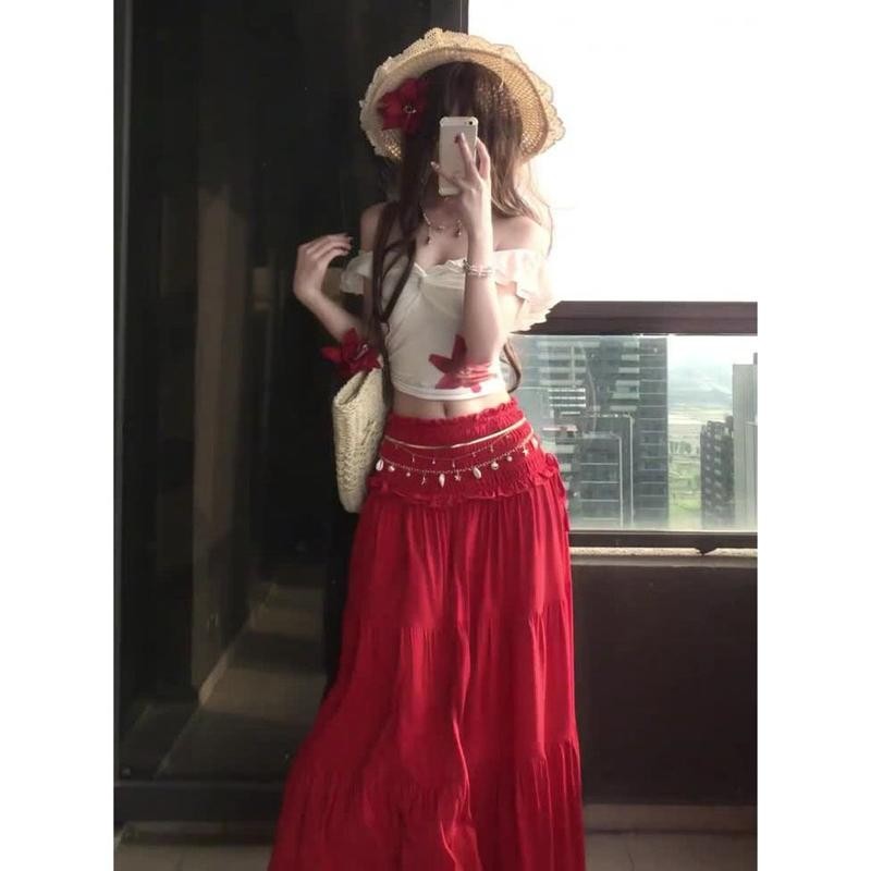 Jayleen ขายแยก ชบาแก้ว เสื่อ กระโปรง งานทะเลคาเฟ่