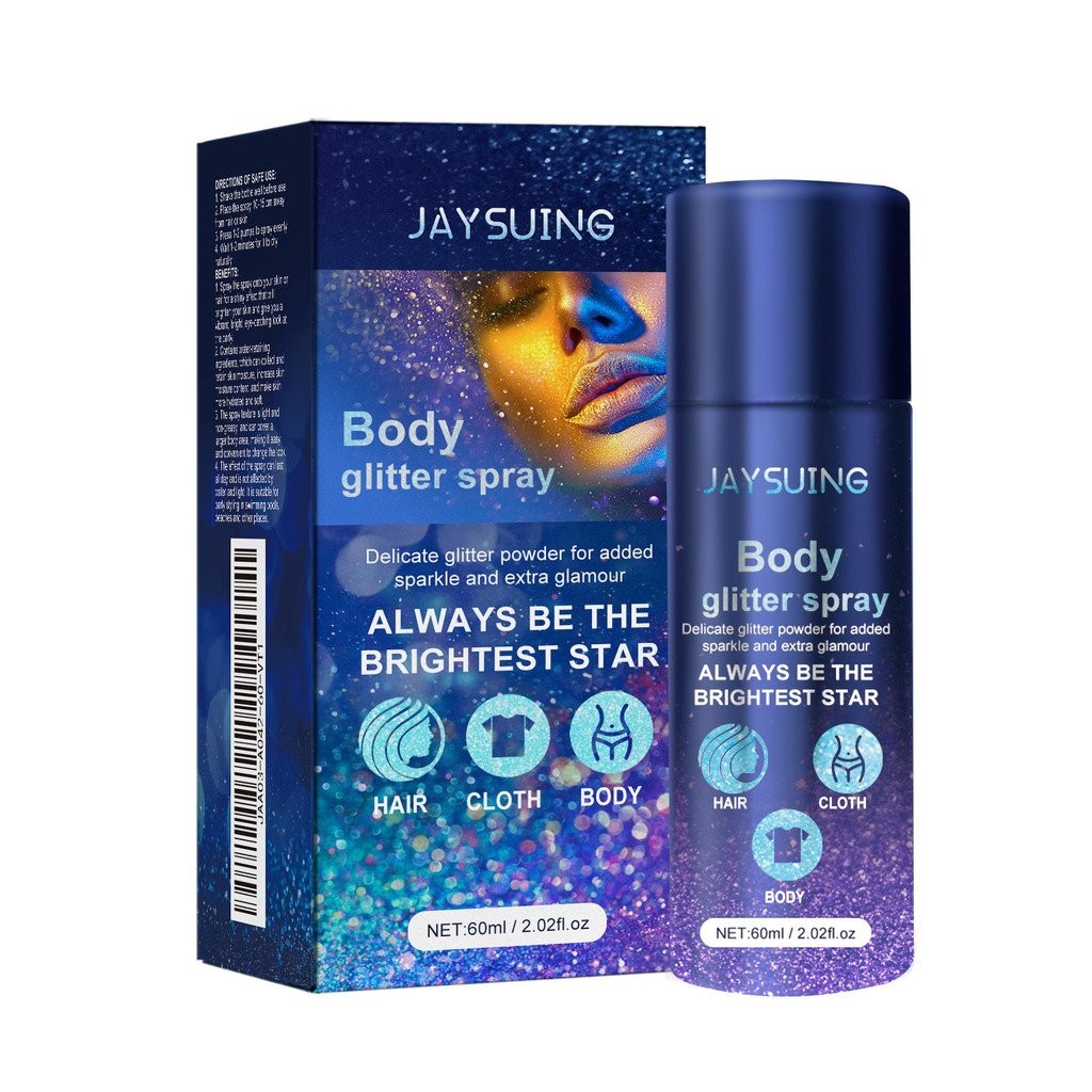Jaysuing Glitter Spray Party Atmosphere Brightening Glitter Highlighter Spray