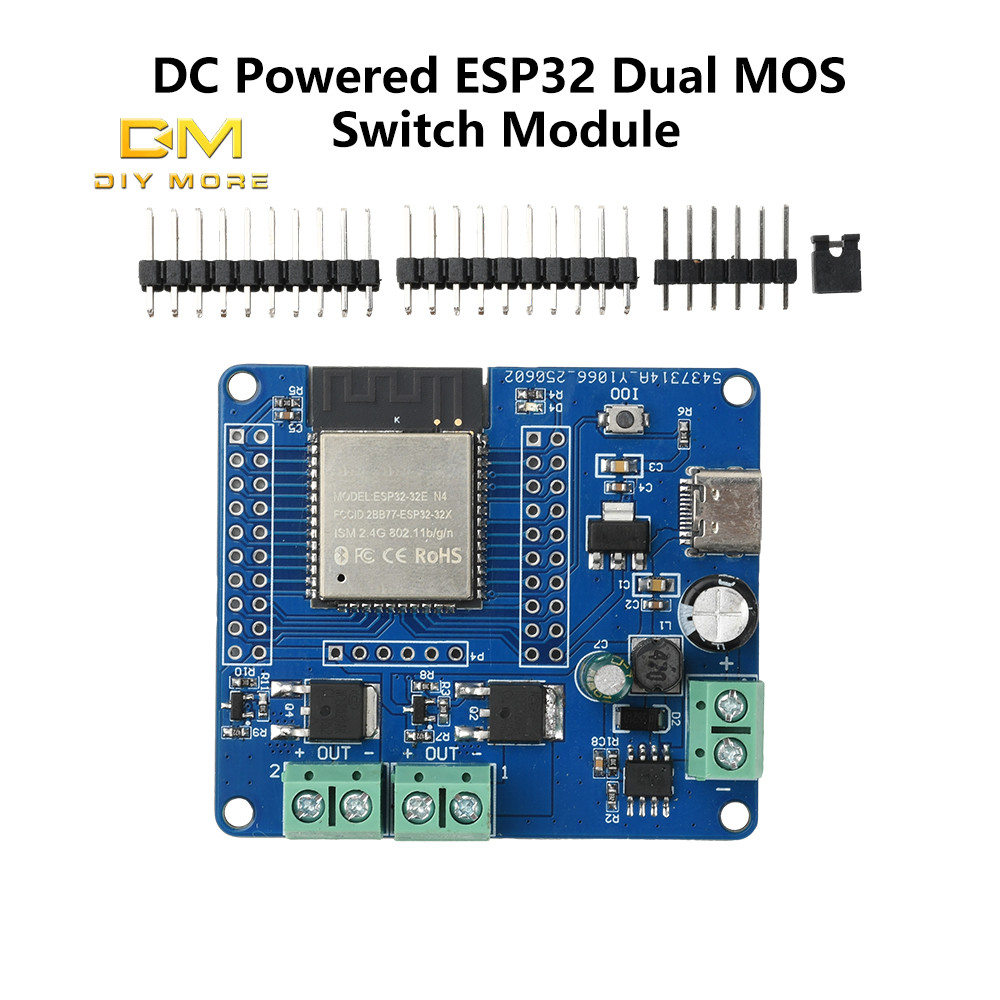 DIYMORE DC 5-60V Dual/Quad Mos สวิทช์โมดูล On-Board Esp32-32E โมดูล Wifi และบลูทูธ Development Board ประเภท C
