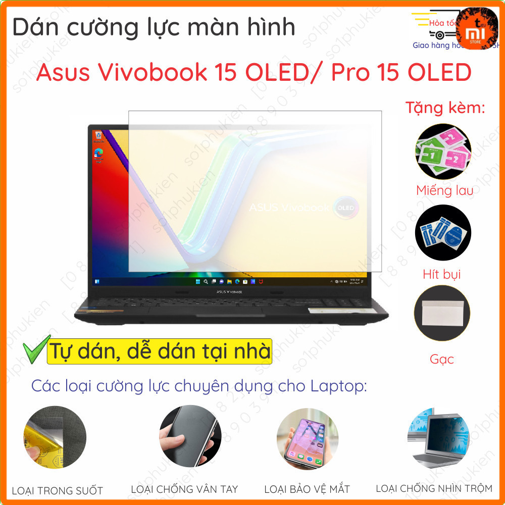 ฟิล์มกันรอยหน้าจอแกร่งสําหรับ Asus Vivobook Pro 15 OLED N6506 N6506MJ K6502Z A1505VA A1505 M3500 nan