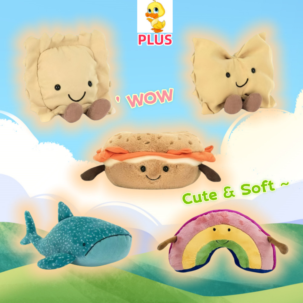 พลัส พลัส✨Gobfrey Whale Shark Plush Doll Soft Shark หมอนสนุก Blue Whale Shark Plushie ของเล่นเด็ก Ka