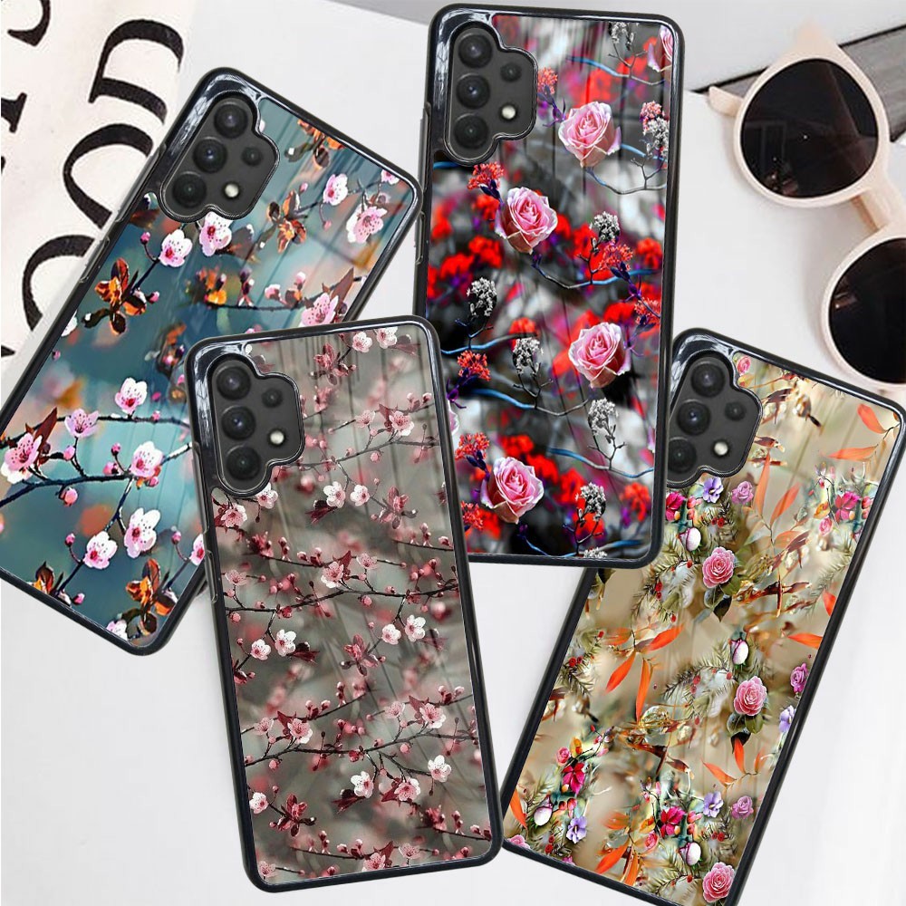 เคสเคลือบเงา [R199] FLOWER SAMSUNG A32 A03S A22 A32 A52 A02S A21S A20S A10S A11 M10 A30 A20 J2 PRIME