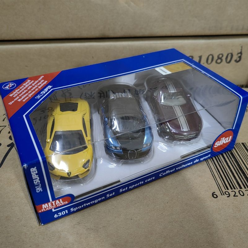 เยอรมัน SIKU SIKU โมเดลรถโลหะผสมของเล่น 6301 Lamborghini Bugatti Benz Owing Gate รถสปอร์ต
