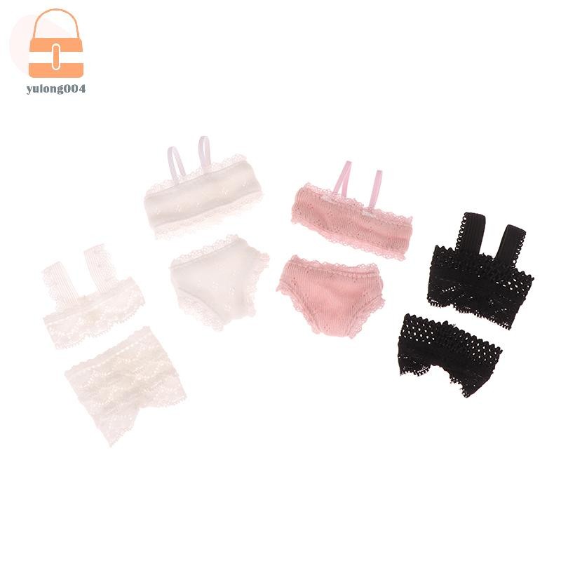 [PE] 1/6 ตุ๊กตาชุดชั้นในลูกไม้ Bra กางเกงชุดนอนชุด 30 ซม.ตุ๊กตาเสื้อผ้าตุ๊กตาตกแต่งอุปกรณ์เสริมสําหรับเด็กแกล้งทําเป็นเล่นของเล่น TH