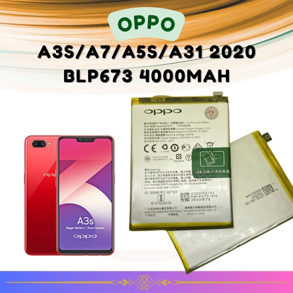 พร้อมส่ง แบตเตอรี่ แท้ OPPO A3s A3 A5s A7 A31 A12 R17 BLP673 4230mAh รับประกัน 3 เดือน
