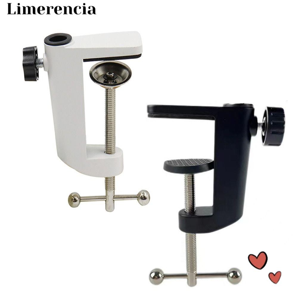 IFFINE ขาตั้งไมโครโฟนโต๊ะ, โลหะ C Shape Clamp, Universal C Shape Table Mounting Clamp สีดํา,สีขาวโต๊