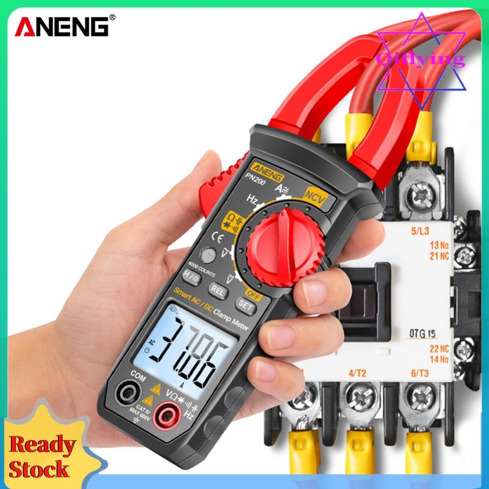 แคลมป์มิเตอร์แบบดิจิตอล 4000 นับแอมป์มิเตอร์มัลติมิเตอร์ Hz Capacitance NCV Ohm Test
