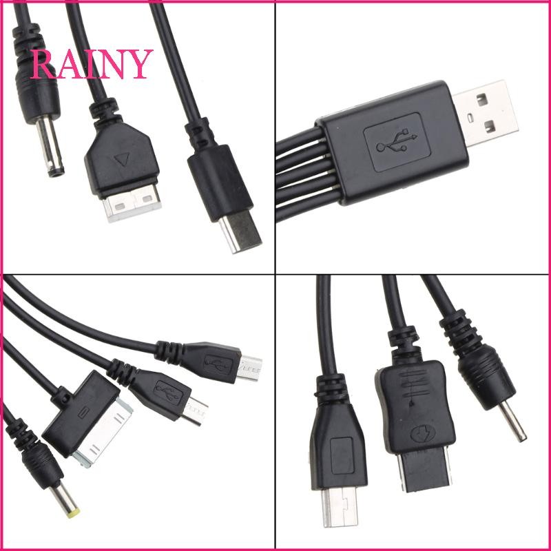 RAINY Universal USB To Multi Plug Cellpahone Charger Cable 10 in 1 สาย USB 20CM