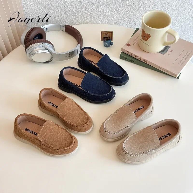 เด็ก One-pedal รองเท้าเดี่ยวฤดูใบไม้ผลิฤดูใบไม้ร่วงใหม่ชาย Casual Baby Soft-soled Slip On Loafer School นักเรียนแฟลต