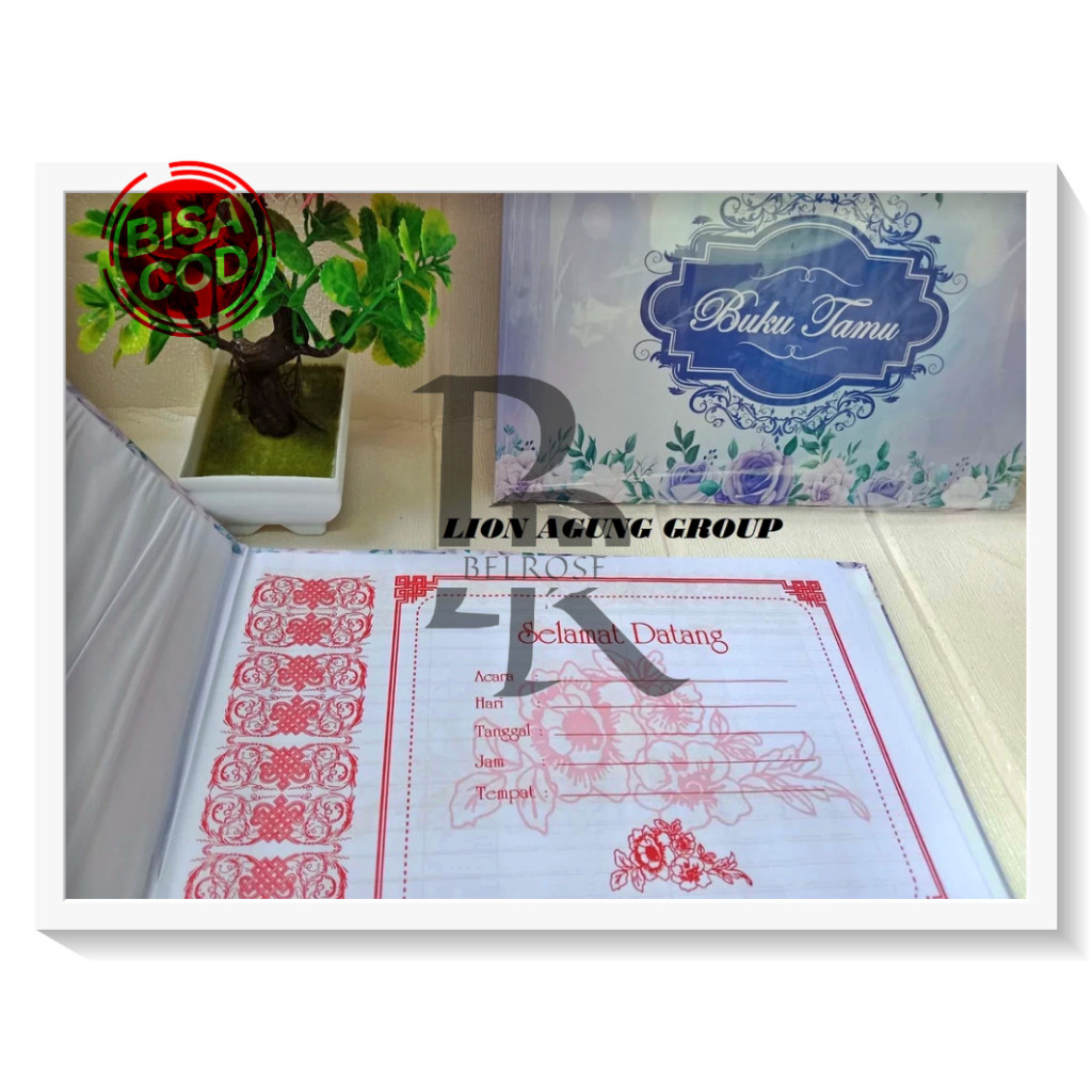 LUXSCENT [2 ชิ้น] หนังสือสุดพิเศษดอกไม้ GUEST BOOKS WEDDING GUEST