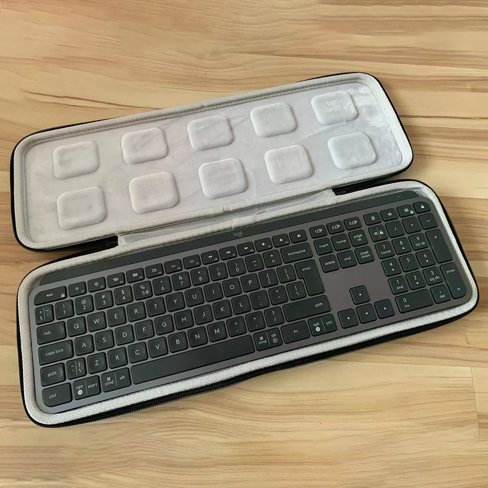 กระเป๋าใส่คีย์บอร์ดสําหรับ MX Keys Advanced/ MX Keys S คีย์บอร์ดไร้สาย Hardshell EVA กระเป๋าเก็บของ