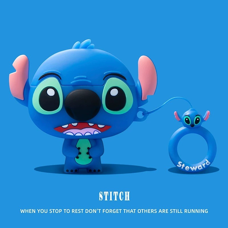การ์ตูน Stitch Airpods เคสป้องกัน Airpods 4 กรณีหูฟัง Airpods Pro 2 เคสซิลิโคน Airpods Gen3 กรณี Airpods Gen2 ฝาครอบกรณี