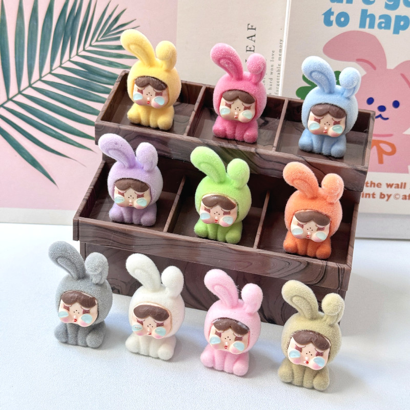 10 ชิ้น Velvet Cry Girl เรซิ่น Charms สําหรับ DIY (11-480)