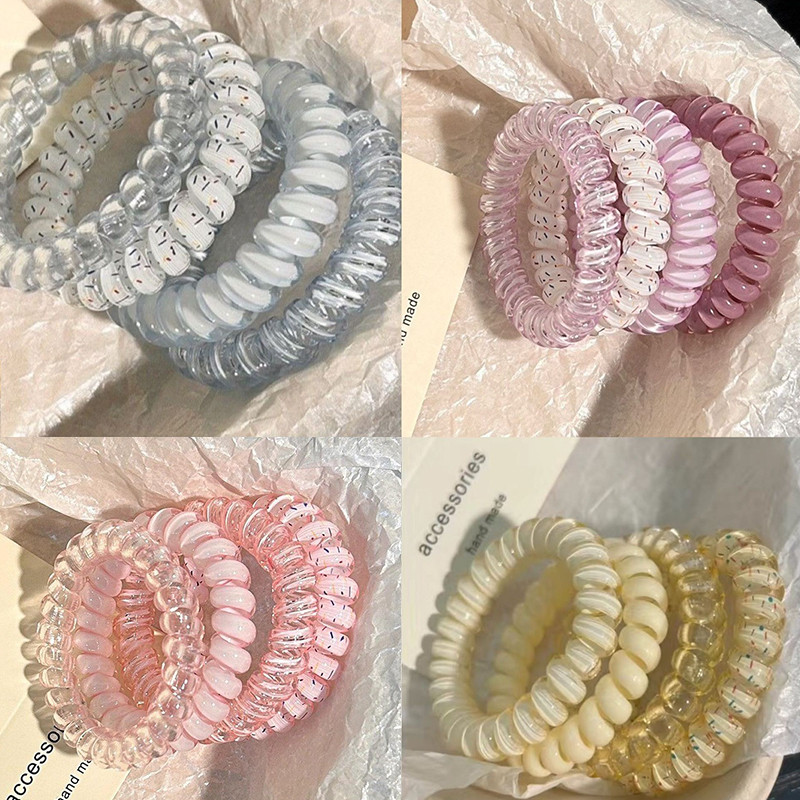 สายโทรศัพท์สาวหวาน ผมผูกด้วยผม อารมณ์ ไม่มีเครื่องหมาย ไม่มีแถบคาดศีรษะ ความยืดหยุ่นสูงและทนทานผู้หญิง