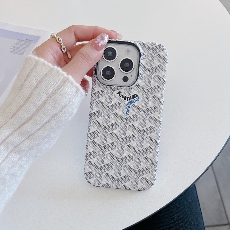 เคสโทรศัพท์สําหรับ IPhone 16 15 14 Pro 13 12 11 Pro Max Plus กรณี PU Anti-Scratch ง่ายครึ่งแพ็คป้องกัน House