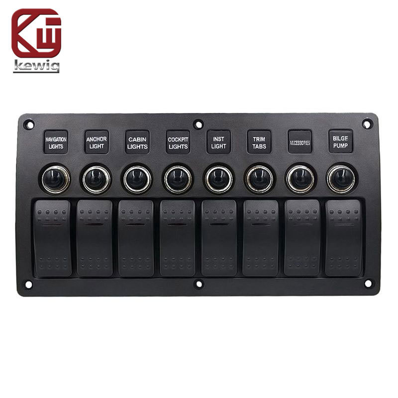 Kewig kewig RV ดัดแปลงสวิตช์จรวดแผงรวมสวิตช์ควบคุมเรือรวมสวิตช์อากาศ