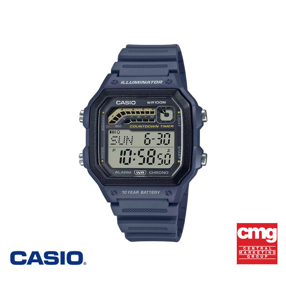 CASIO นาฬิกาข้อมือ CASIO รุ่น WS-1600H-2AVDF วัสดุเรซิ่น สีน้ำเงิน