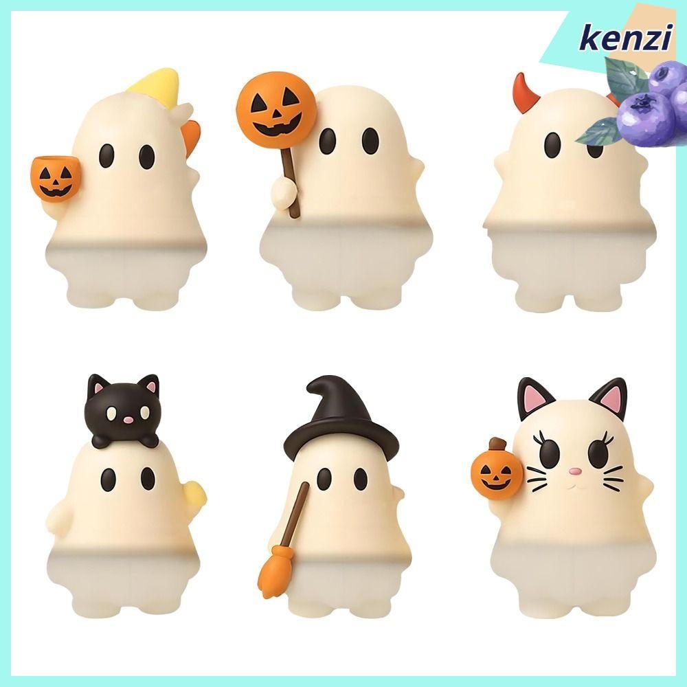 KENZI Ghostees Mystery Phone Buddy, ตุ๊กตาสมาร์ทโฟนขนาดจิ๋วแบบลอกออกและติด, จี้ผีดีไซน์สร้างสรรค์สําหรับอุปกรณ์โทรศัพท์มือถือ ราคา ถูกที่สุด ดีลบีเคเค
