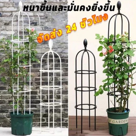145cm*28cm ซุ้มกุหลาบ ซุ้มกุหลาบเลื้อย โครงกุหลาบเลื้อย ซุ้มไม้เลื้อย PE กันสนิม ท่อเหล็กเคลือบ เหล็กแข็งแรง กระถางต้นไม