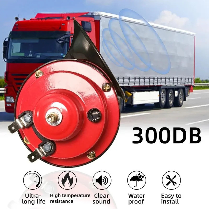 แตรรถไฟ 12 V/24 V Super Loud 300DB กันน้ํา Universal แตรรถสําหรับรถบรรทุกรถจักรยานยนต์เรือ Heavy Duty ไฟฟ้า Air Horn เสียงสัญญาณนาฬิกาปลุก