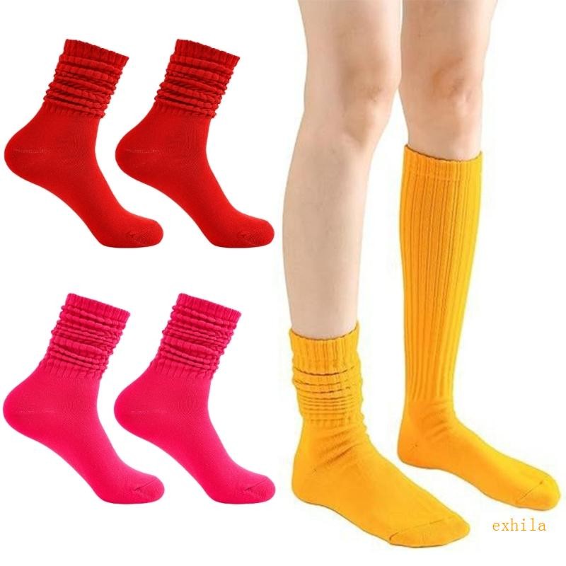 Women's Slouch Socks,Fall Winter Knit Slouchy Socks Ribbed Knit Scrunchie Socks