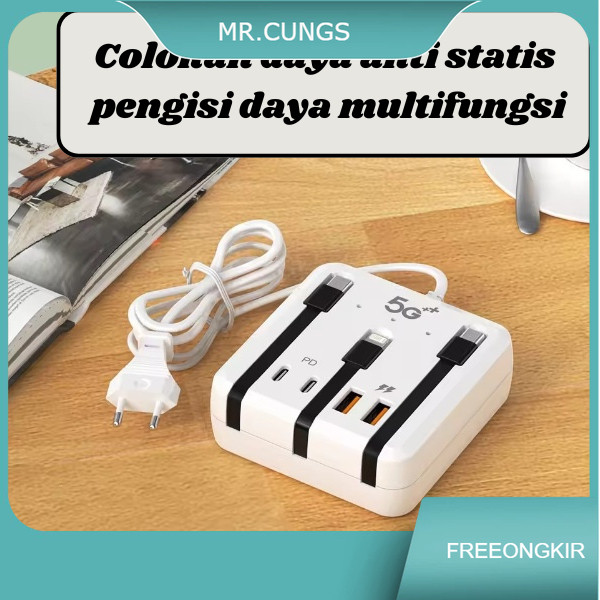 PD0103 Fast Charger 66W PD 4 พอร์ต USB Type-C Charger Fast Charging Power Socket Adapter