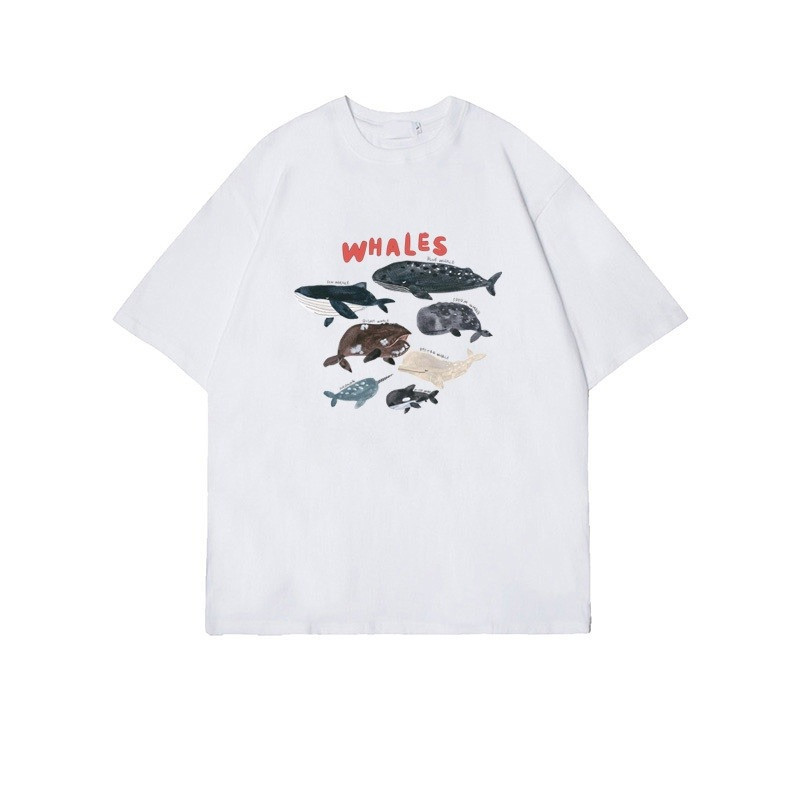 (จัดส่งภายใน 24 ชั่วโมง) เสื้อยืด Oversize Deep Sea Fish | เสื้อยืดสีดํา