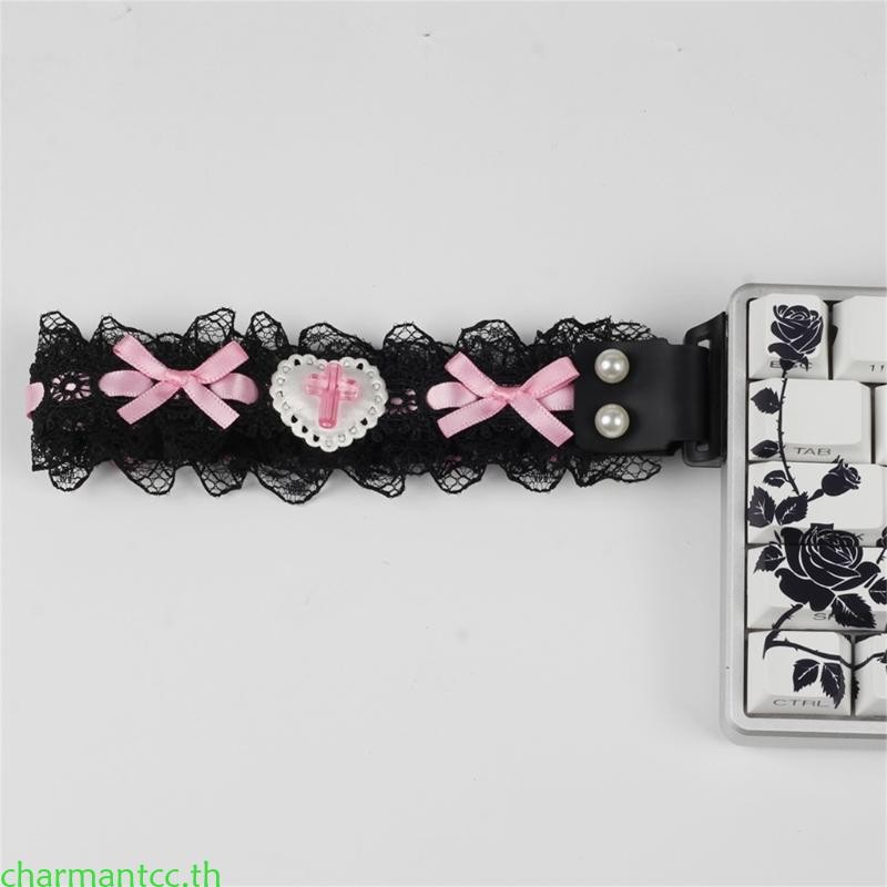 Charmantcc สายรัดตกแต่งสายรัดไนลอนลูกไม้สําหรับคีย์บอร์ดเชิงกลสําหรับเล่นเกม 60 ATK68