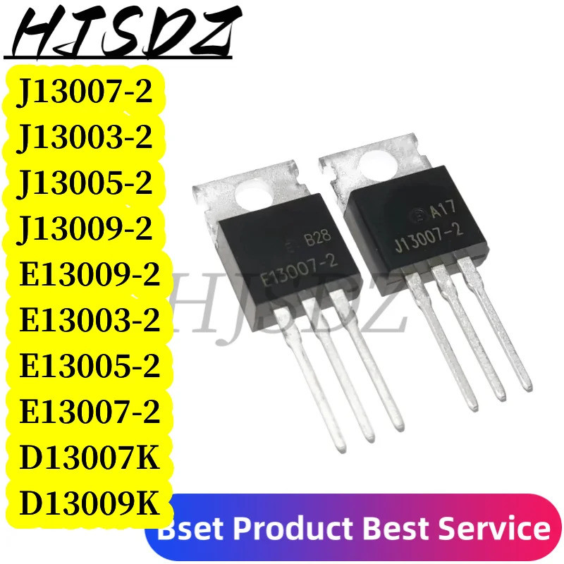 1-5PCS J13007-2 J13003-2 E13003-2 E13005-2 J13005-2 E13007-2 J13009-2 E13009-2 D13007K D13009K TO-22