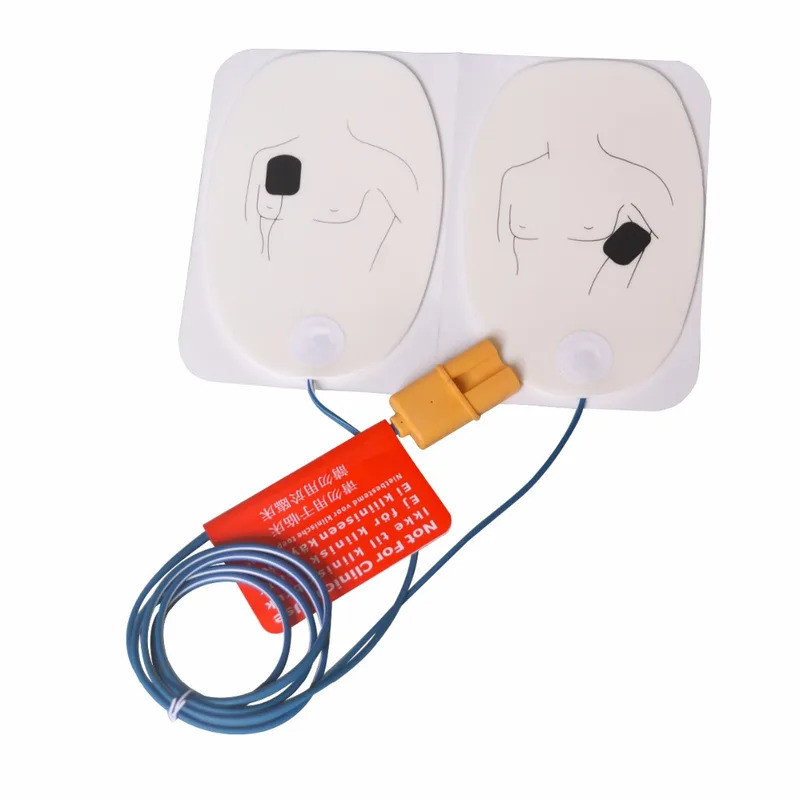 2 คู่/แพ็ค AED Electrode Defibrillton Pads สําหรับ Connecting AED Trainer