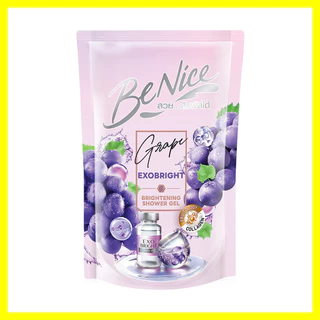 BeNice Grape Exo Bright Shower Gel 400ml บีไนซ์ เจลอาบน้ำผสานเม็ดบีทส์.