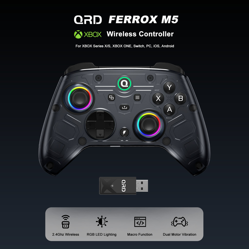 QRD FERROX M5 Xbox Controller เกมแพดไร้สายสําหรับ Xbox Series X Xbox Series S Xbox One เกมคอนโซล, พร