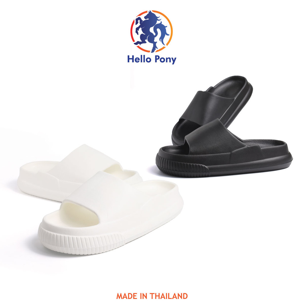 Hello Pony รุ่น MHM4005 รองเท้าแตะแบบสวม รองเท้ายางeva พื้นหนา ใส่สบาย ซอฟท์ น้ำหนักเบา เหมาะกับเดินชายหาด