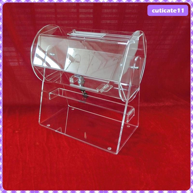 [Cuticate1] Raffle Drum Raffile Ticket Box Award Machine, Small Equipment Raffle Ticket Cage,