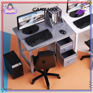[technicolor] 1 ชุด 1/12 Dollhouse Miniature คีย์บอร์ดคอมพิว…