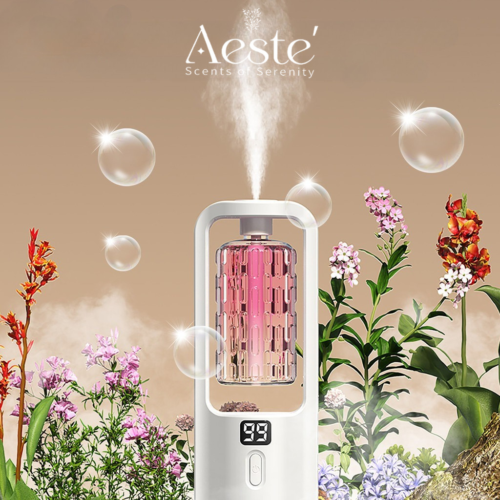 Aeste เครื่องพ่นน้ำหอมอัตโนมัติในห้อง ฟอกอากาศ ชาร์จ USB น้ําหอมปรับอากาศในห้อง เครื่องฟอกอากาศอัตโนมัติ