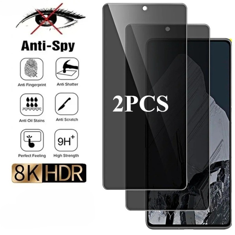 2PCS กระจกนิรภัย Anti Spy ความเป็นส่วนตัวสําหรับ Fairphone 6 สีดําขอบฟิล์มแก้วสําหรับ Fairphone4 Fai
