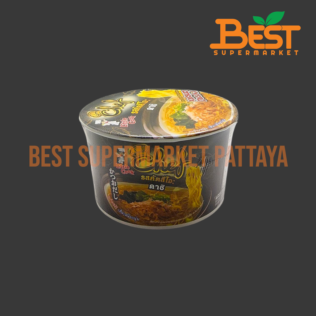 ลิตเติ้ลกุ๊กเชฟ บะหมี่กึ่งสำเร็จรูป รสคัตสึโอะ ดาชิ 70 กรัม.Instant Noodle Katsuo Dashi Flavour Litt